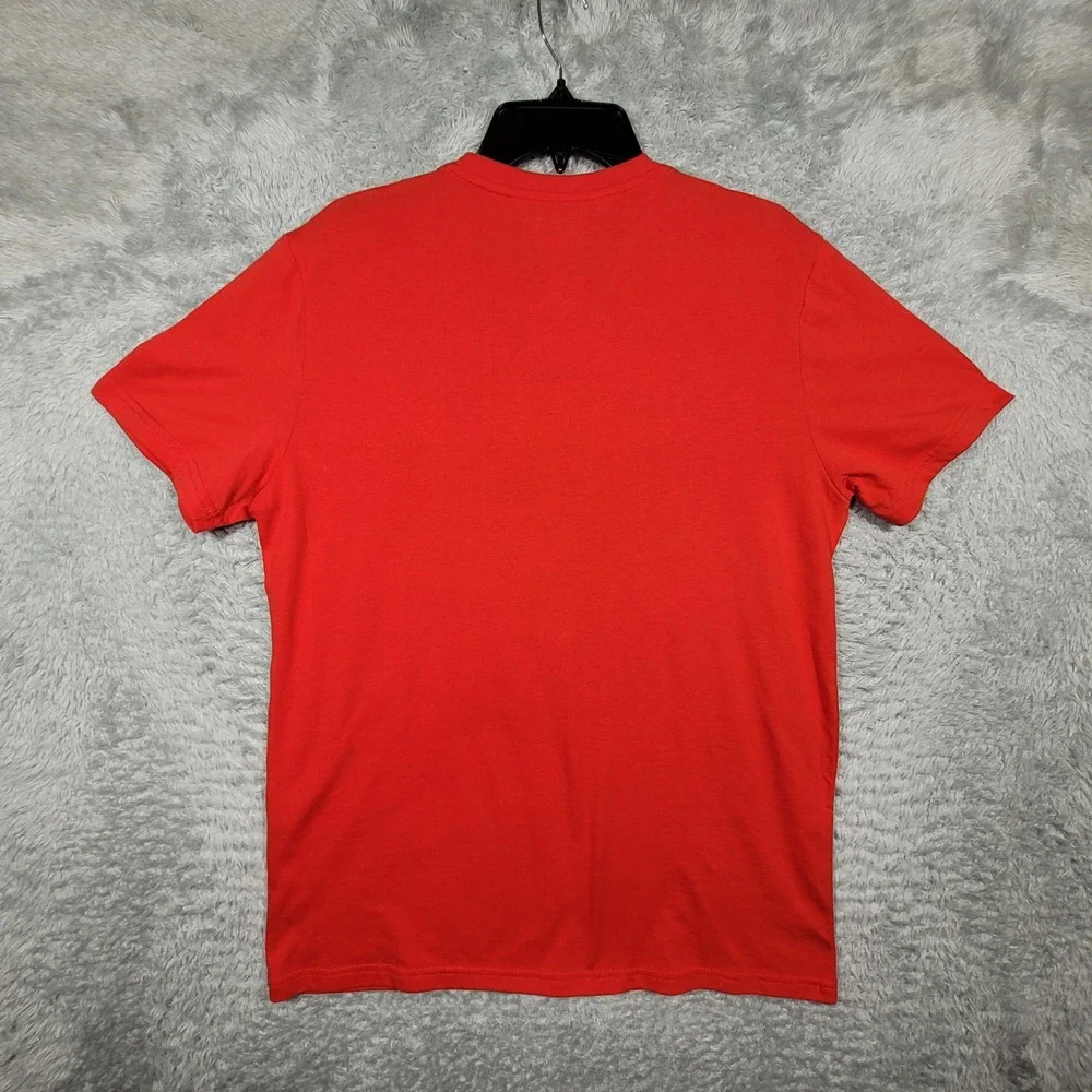 Peanuts Snoopy USA Graphic‎ Shirt Mens Medium Red Cotton Blend Patriotic